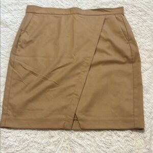 Banana Republic Tan Pencil Skirt Knee-Length Wrap Casual